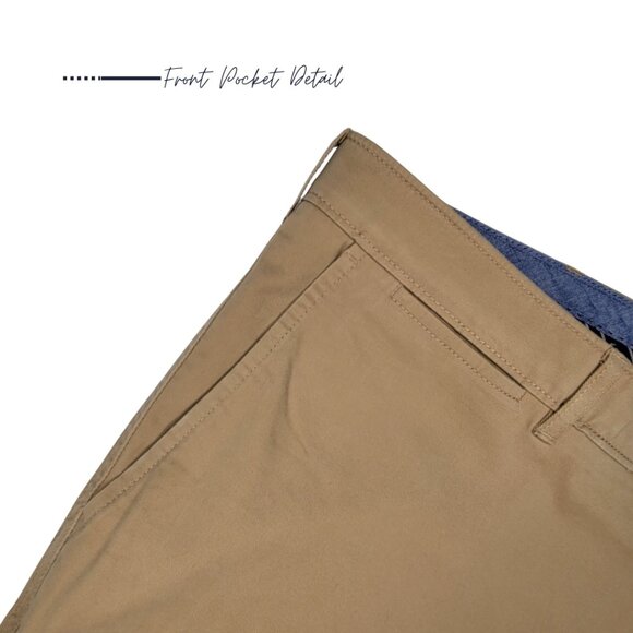 TAN CREMIEUX COMFORT STRETCH CHINO PANTS FOR MEN - Picture 7 of 10